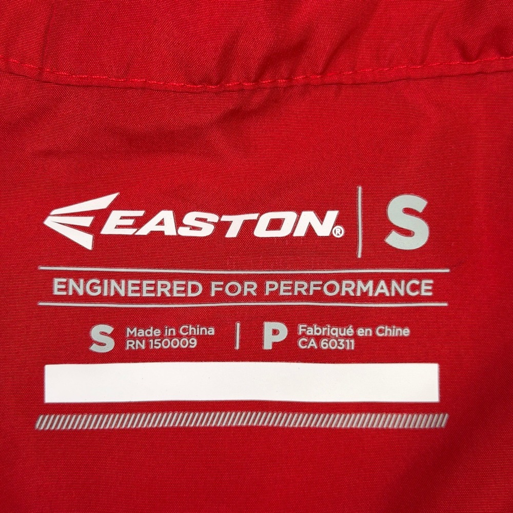 Easton Mens Small Red Baseball Batting Jacket 1/4 Zip Pullover Athletic Wind - Picture 4 of 14